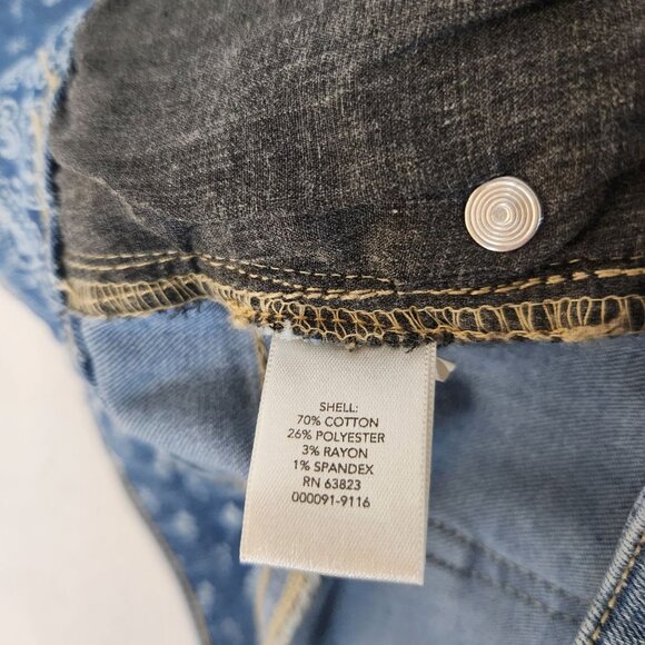 Vintage Material Bandana Print Flat Front Capri Pants Ladies Size 8 - Picture 5 of 5